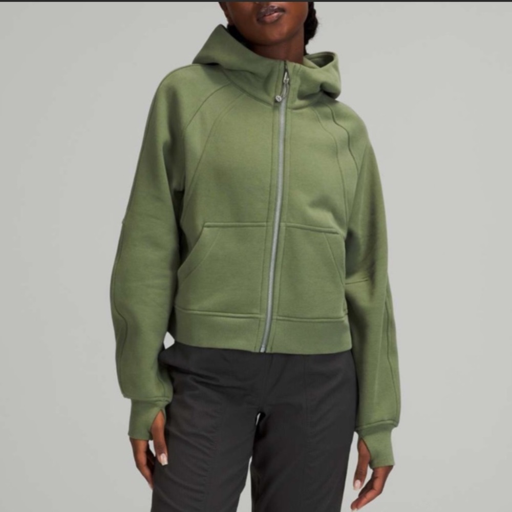 Lululemon Scuba Oversized Full Zip Green Twill NWT